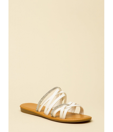 Incaltaminte Femei CheapChic If It Makes You Strappy Jeweled Sandals White