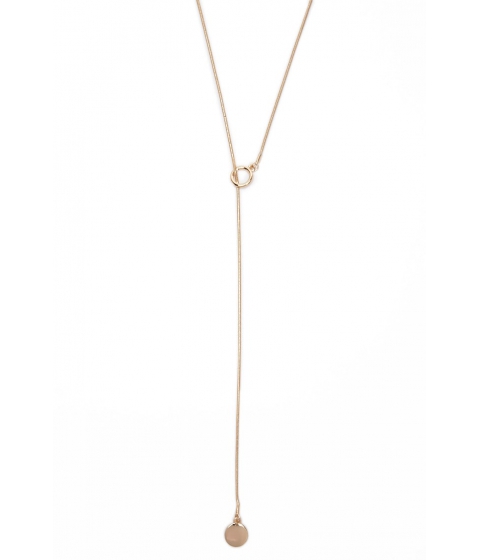 Image of Bijuterii Femei Forever21 Snake Chain Lariat Necklace GOLD