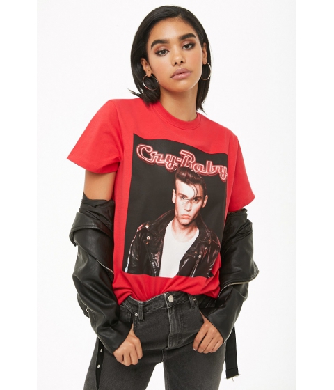 Image of Imbracaminte Femei Forever21 Cry-Baby Graphic Tee REDBLACK