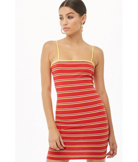 Image of Imbracaminte Femei Forever21 Striped Cami Mini Dress REDYELLOW
