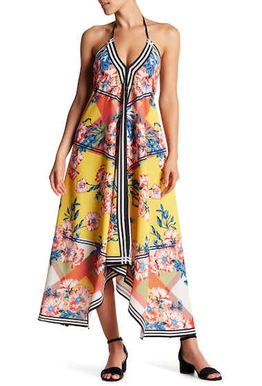 Image of Imbracaminte Femei Flying Tomato Halter Neck Patterned Maxi Dress YELLOW