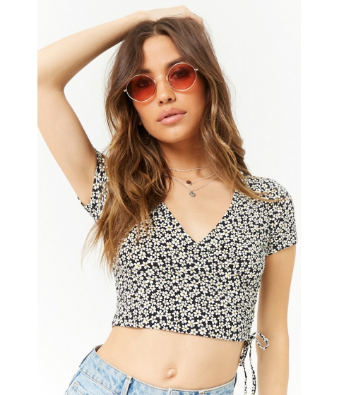 Imbracaminte Femei Forever21 Ditsy Floral Print Crop Top BLACKIVORY pret