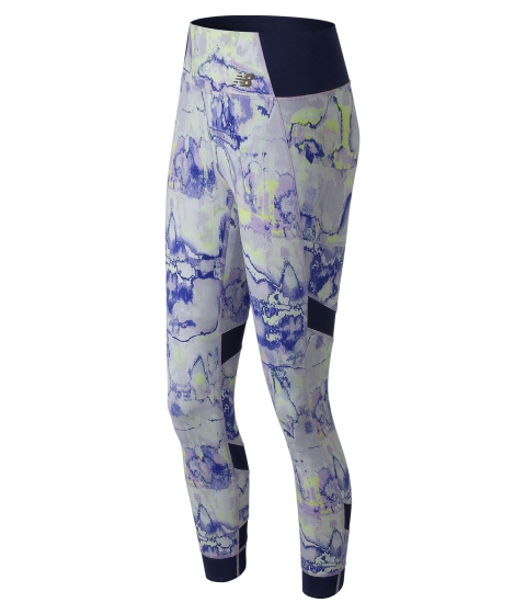 Image of Incaltaminte Femei New Balance Women's Printed Evolve Tight White with Purple Yellow