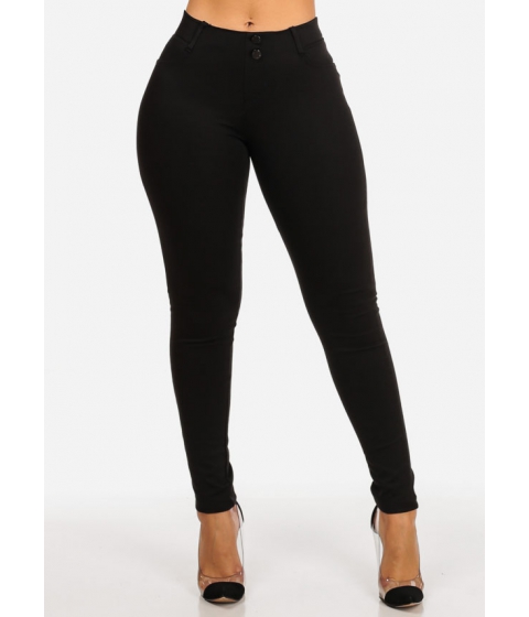 Imbracaminte Femei CheapChic Stretchy Black High Waisted Skinny Pants With Two Back Pockets Multicolor pret