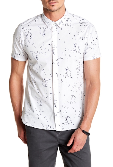 Image of Imbracaminte Barbati Tavik Bowery Printed Short Sleeve Modern Fit Shirt WHITE CAMO