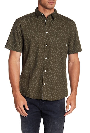 Imbracaminte Barbati Quiksilver Variable Short Sleeve Print Regular Fit Shirt OLIVINE VARIABLE pret