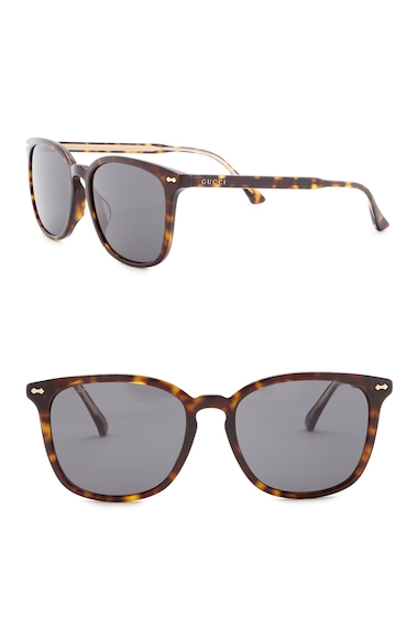 Ochelari Femei Gucci 56mm Square Sunglasses HAVANA-HAVANA-GREY pret