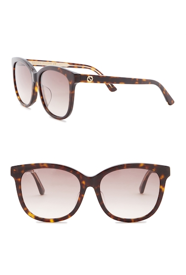 Ochelari Femei Gucci 56mm Square Sunglasses HAVANA-HAVANA-BROWN pret