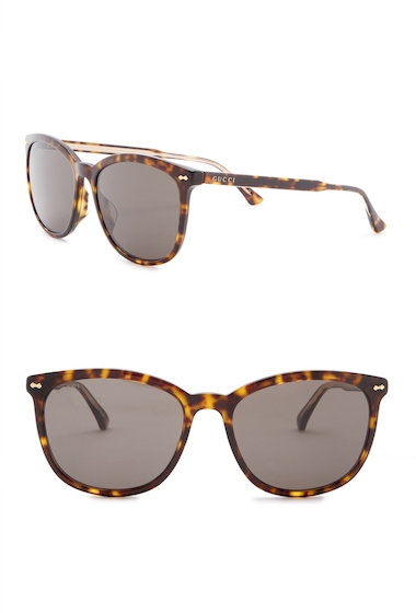Ochelari Femei Gucci 59mm Square Sunglasses HAVANA-HAVANA-GREY pret