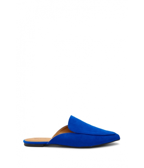 Image of Incaltaminte Femei Forever21 Qupid Faux Suede Loafer Mules BLUE