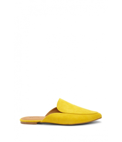 Image of Incaltaminte Femei Forever21 Qupid Faux Suede Loafer Mules YELLOW