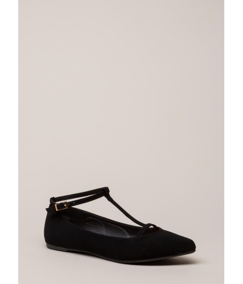 Image of Incaltaminte Femei CheapChic The Definition Of Style T-strap Flats Black