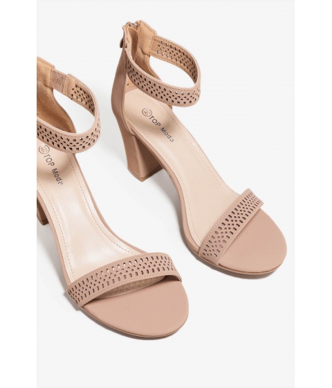 Image of Incaltaminte Femei CheapChic Lasercut This Out Heel Nude