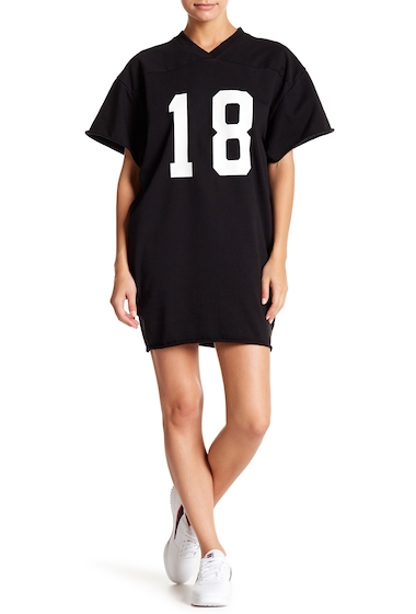Image of Imbracaminte Femei Kendall Kylie V-Neck Short Sleeve T-Shirt Dress BLACK