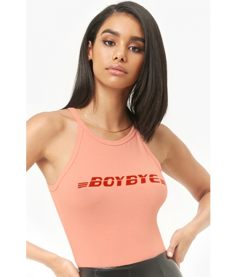 Image of Imbracaminte Femei Forever21 Boy Bye Graphic Cami DUSTY PINK