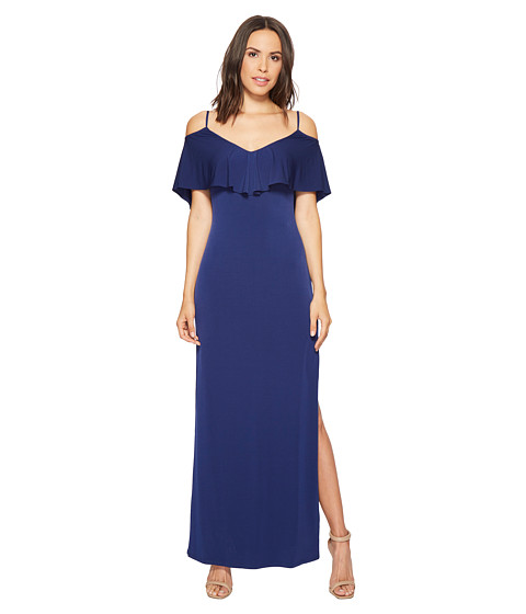 Imbracaminte Femei Laundry by Shelli Segal Cold Shoulder Flutter Popover Jersey Gown with Open Back Midnight
