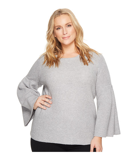 Imbracaminte Femei Vince Camuto Plus Size All Over Rib Bell Sleeve Sweater Light Heather Grey