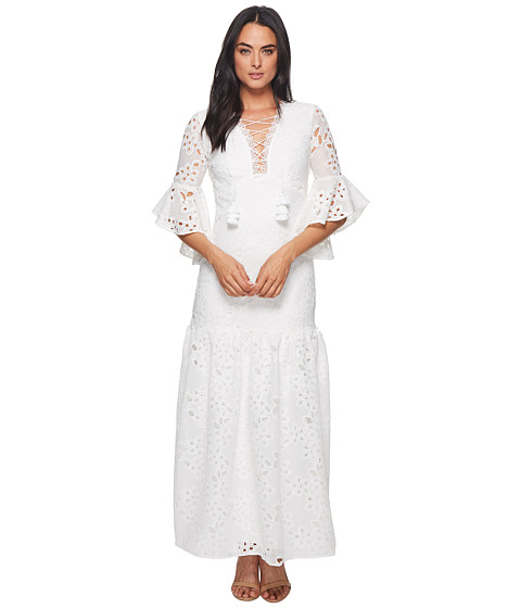 Imbracaminte Femei Badgley Mischka Belcanto Lace-Up Boho Dress White