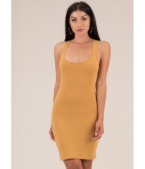 Image of Imbracaminte Femei CheapChic All You Need Racerback Tank Dress Mustard