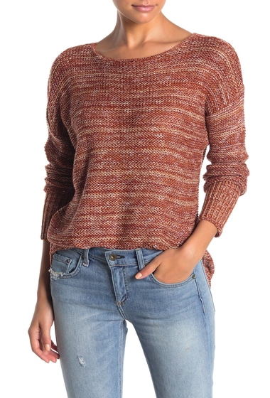 Imbracaminte femei susina marled highlow pullover sweater regular petite rust cinnabar marl