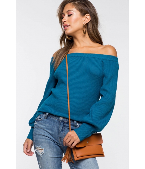 Image of Imbracaminte Femei CheapChic Samantha Off Shoulder Sweater Teal