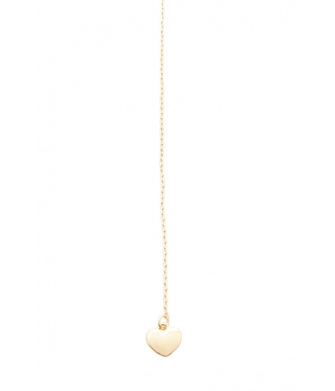 Image of Bijuterii Femei Forever21 Heart Charm Layered Drop Chain Necklace GOLD