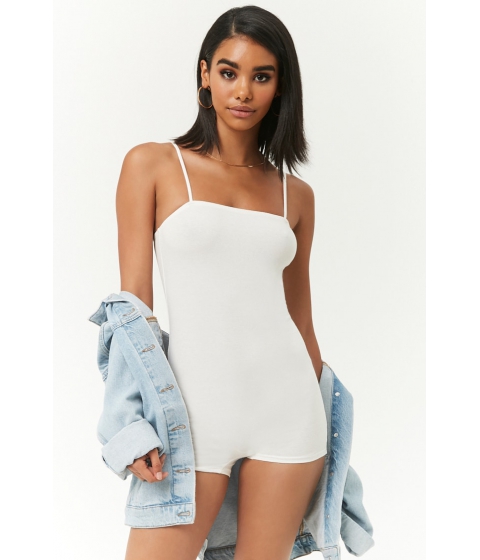 Image of Imbracaminte Femei Forever21 Form-Fitting Cami Romper IVORY