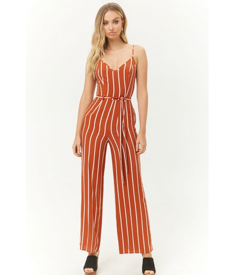 Image of Imbracaminte Femei Forever21 Striped Cami Jumpsuit RUSTIVORY