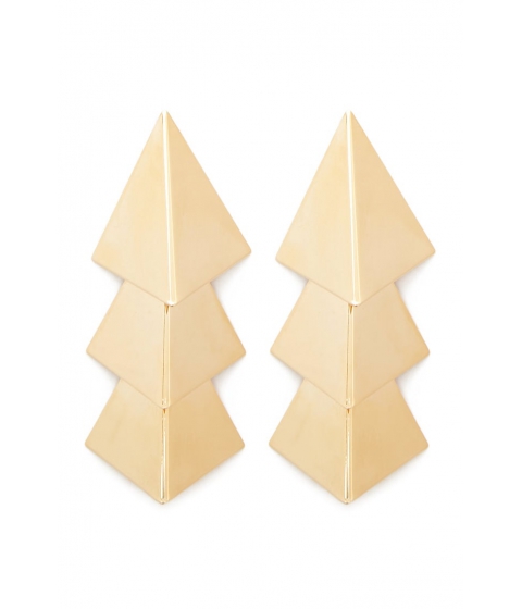 Bijuterii Femei Forever21 Tiered Pyramid Drop Earrings GOLD