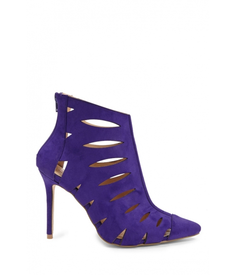 Image of Incaltaminte Femei Forever21 Cutout Faux Suede Booties PURPLE