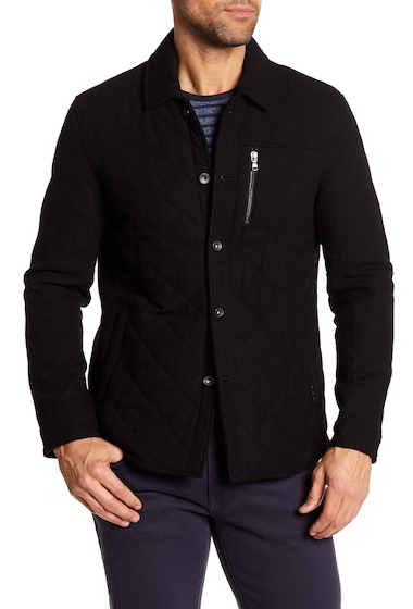 Image of Imbracaminte Barbati John Varvatos Collection Front Zip Quilted Jacket BLACK