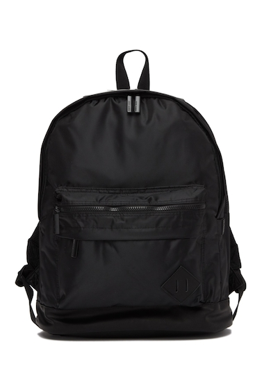 Image of Genti Barbati Steve Madden Ballistic Nylon Double Compartment Backpack BLACK