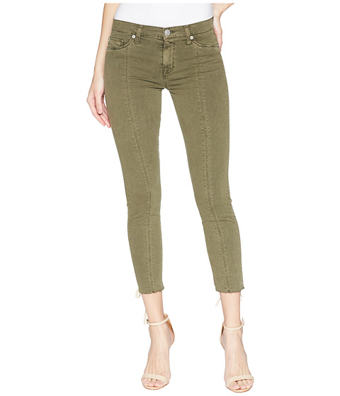 Imbracaminte Femei Hudson Nico Mid-Rise Crop Lace-Up Skinny Pants in Crushed Olive Crushed Olive