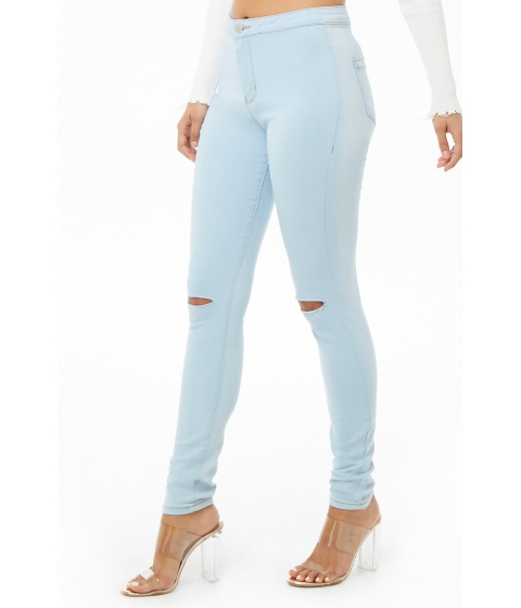 Imbracaminte Femei Forever21 High-Rise Skinny Jeans LIGHT BLUE