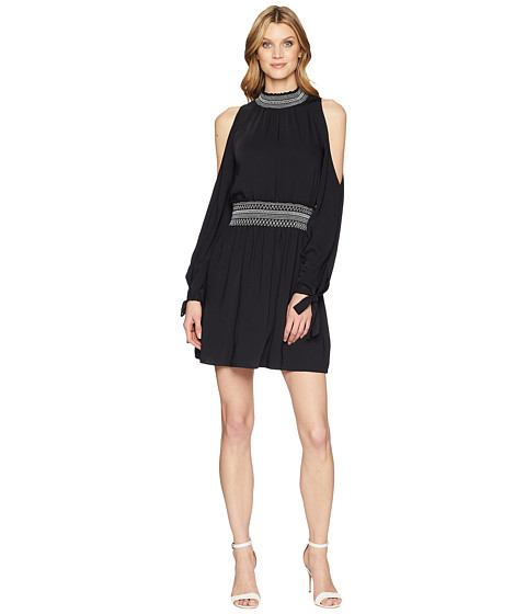 Imbracaminte Femei Laundry by Shelli Segal Mock Neck Fit and Flare Dress with Smocking Black