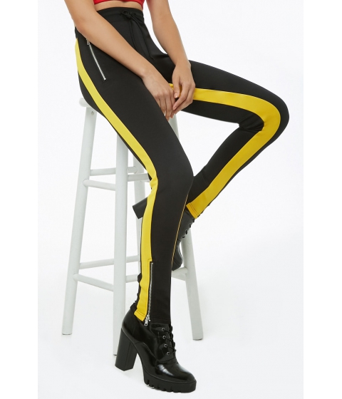 Imbracaminte Femei Forever21 Colorblock Zip-Ankle Pants BLACKYELLOW