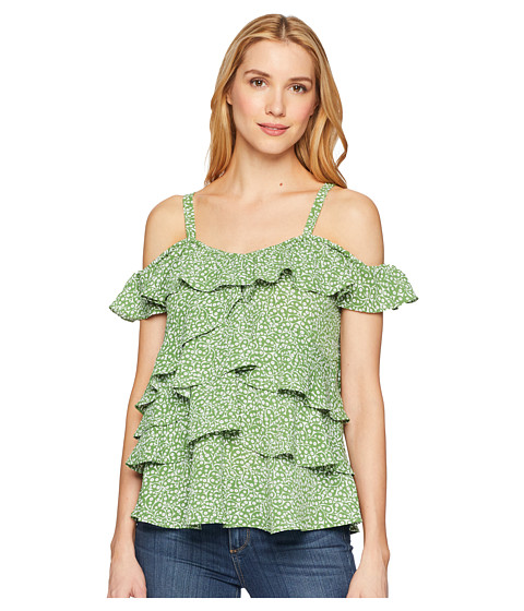 Imbracaminte Femei Michael Kors Paisley Fleur Top WhiteTrue Green