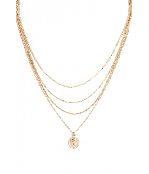 Bijuterii Femei Forever21 Coin Pendant Layered Necklace GOLD