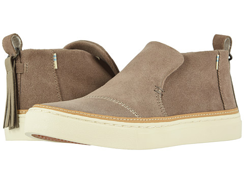 Incaltaminte femei toms paxton water-resistant slip-ons water resistant taupe gray suede