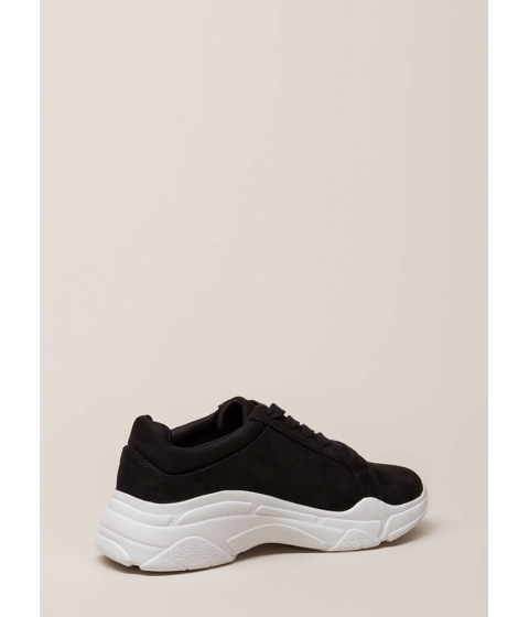 Incaltaminte femei cheapchic run don\'t walk platform sneakers black