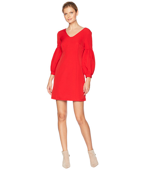Imbracaminte Femei Laundry by Shelli Segal Scuba Puff Sleeve Dress Red