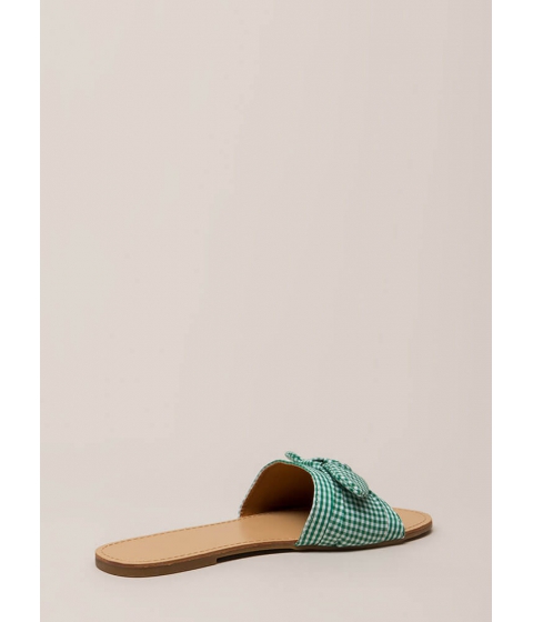 Incaltaminte Femei CheapChic Knot Just For Picnics Gingham Sandals Green