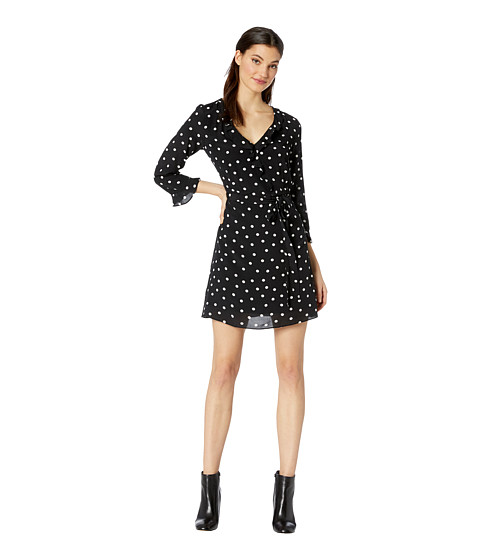 Imbracaminte Femei Sanctuary Eye Candy Faux Wrap Dress Black Dots