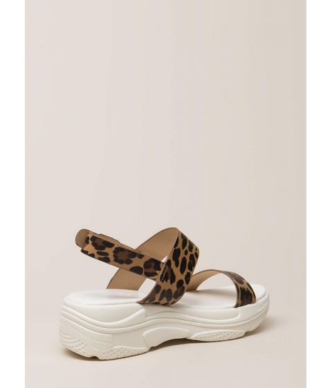 Incaltaminte Femei CheapChic Sneak Up Sporty Strappy Platform Sandals Leopard