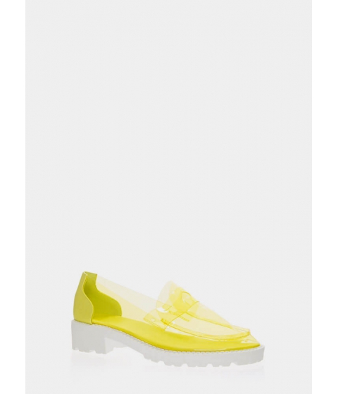 Incaltaminte Femei CheapChic Clearly Chic Block Heel Loafers Yellow