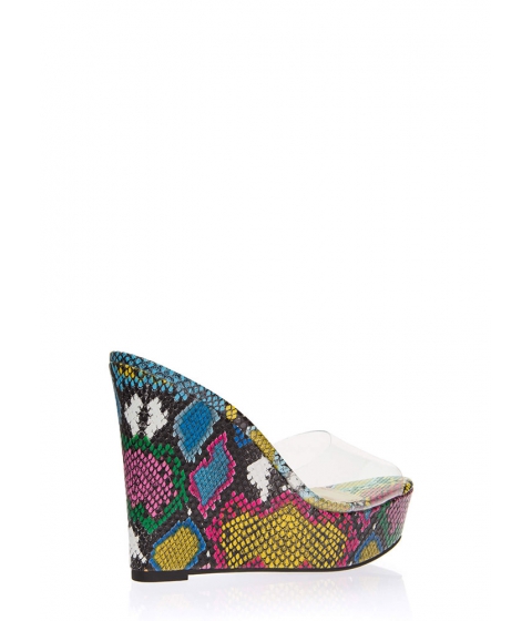 Incaltaminte Femei CheapChic Clearly Must-have Snake Print Wedges Multi