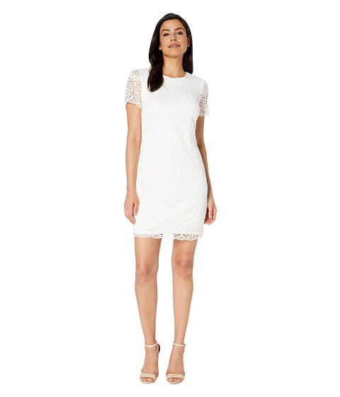 Imbracaminte Femei Laundry by Shelli Segal Short Sleeve Lace Dress White