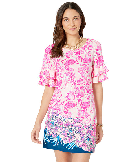 Imbracaminte femei lilly pulitzer lula dress coral reef tint flamingle engineered dress front