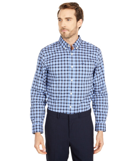 Imbracaminte barbati dockers long sleeve signature comfort flex shirt mountain bluebird plaid