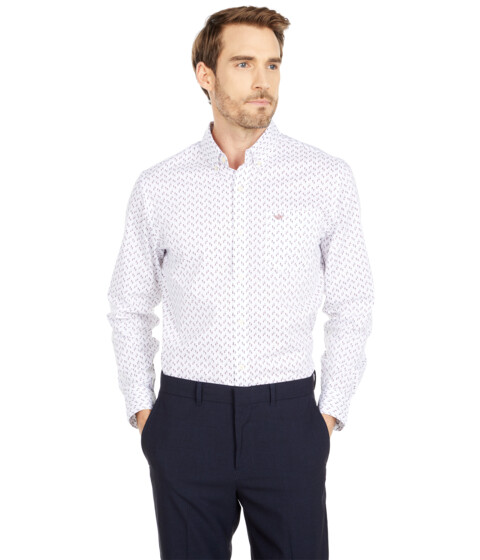 Imbracaminte barbati dockers long sleeve signature comfort flex shirt padron paper white print
